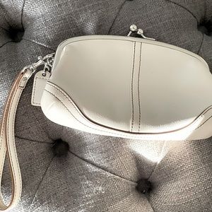 Coach leather wristlet